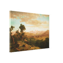 Albert Bierstadt - país de Wind River Impressão De Canvas Envolvidas