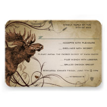 Alces do vintage que Wedding RSVP Convites Personalizados
