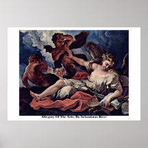 Alegoria das artes, por Sebastiano Ricci Pôsteres