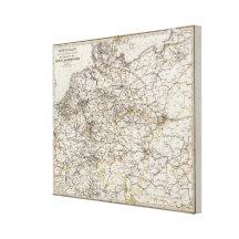 Alemanha e países vizinhos impressão de canvas esticada