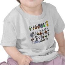 Alfabeto animal t-shirts