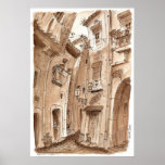 alfama da Dinamarca do beco Impressão