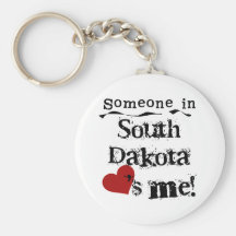 Alguém em South Dakota ama-me Chaveiros