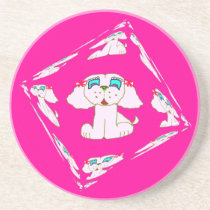 Alguns ao Coaster cor-de-rosa de muitas bebidas porta-copos
