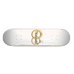 Alianças de casamento dos Newlyweds Skate Personalizado