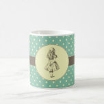 Alice em bolinhas do país das maravilhas caneca