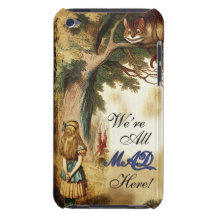 Alice no país das maravilhas era tudo louca aqui capa iPod Case-Mate