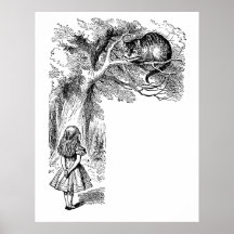 Alice no país das maravilhas; Gato de Cheshire com Posters