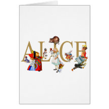 ALICE NO PAÍS DE AS MARAVILHAS E AMIGOS CARTÕES