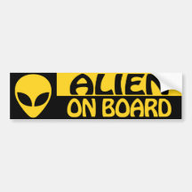 ALIENÍGENA A BORDO ADESIVO