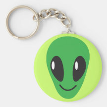 ALIENÍGENA de sorriso feliz simples! Chaveiro