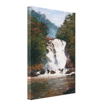Almeida Júnior - cachoeira de Votorantim Impressão De Canvas Esticada
