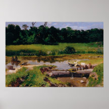 Almeida Júnior - paisagem Fluvial Pôsteres