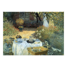 Almoço por Claude Monet, impressionismo do vintage Convite Personalizados