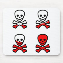 Almofada do crânio do pirata mouse pads
