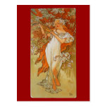 Alphonse Mucha - arte Nouveau - primavera Cartões Postais
