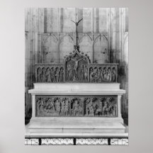 Altar e dois altarpieces decorados impressão