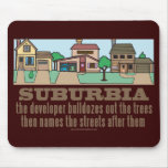 Amante da árvore do subúrbio do freio mousepad