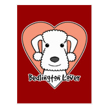 Amante de Bedlington Cartoes Postais