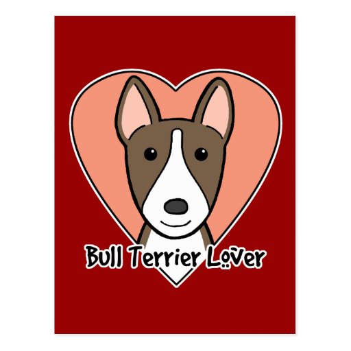 Amante de bull terrier cartão postal