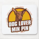 Amante do cão do Pinscher diminuto Mousepads