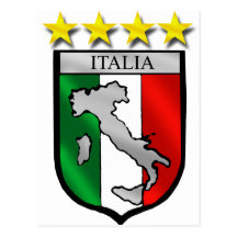 amantes do futebol do mapa de italia da bandeira d cartoes postais