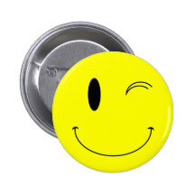 Amarelo do KRW que pisc o smiley face Botons