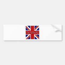 Ambigram de "Londres" na bandeira BRITÂNICA Adesivo