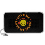 Ame-me amor meu smiley da música com fones de ouvi caixinha de som para iPhone