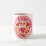 Ame-me deiam-me caneca cor-de-rosa do porco