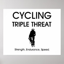 Ameaça SUPERIOR triplicar-se do ciclismo Posteres