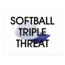 Ameaça SUPERIOR triplicar-se do softball Cartões Postais