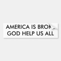 AMÉRICA É A AJUDA E.U. TODOS DE BROKEGOD ADESIVOS