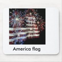 america_flag, bandeira de América Mousepads