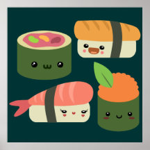 Amigos do sushi pôsteres
