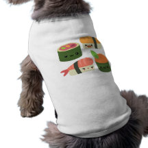 Amigos do sushi roupas para cães