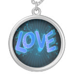 amor azul bonito bijuteria personalizada