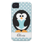 Amor azul do pinguim iPhone 4 capa