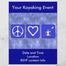 Amor da paz que Kayaking Panfletos