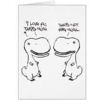 Amor de T-rex Cartões