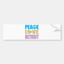 Amor Detroit da paz Adesivos