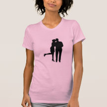 Amor do beijo do casal camiseta