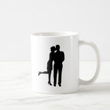 Amor do beijo do casal canecas