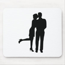 Amor do beijo do casal mousepad