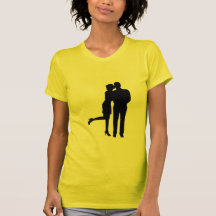 Amor do beijo do casal t-shirt