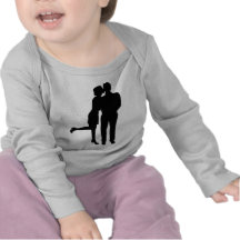 Amor do beijo do casal tshirt