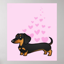 Amor do Dachshund (alise o casaco) Poster