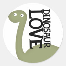 amor do dinossauro adesivo redondo