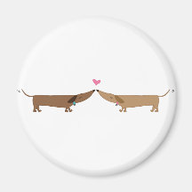 amor do doxie imã de refrigerador