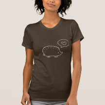 Amor do ouriço (branco) t-shirts